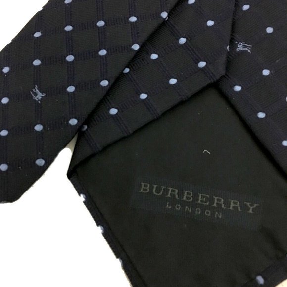 BURBERRY Dots Pattern Navyblue Tie /5T0224 - Picture 6 of 7